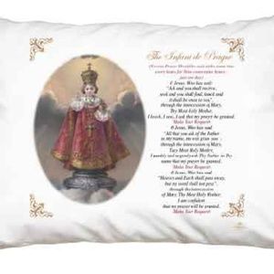 Infant of Prague Pillow Case - English Prayer